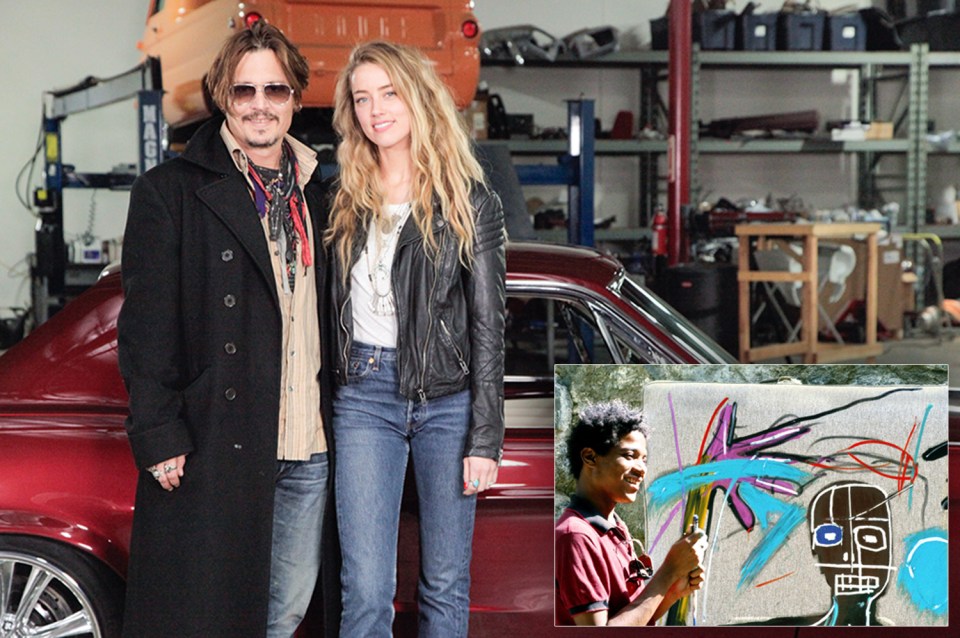 Johnny is selling off his much-loved paintings by his favourite artist Jean-Michel Basquiat