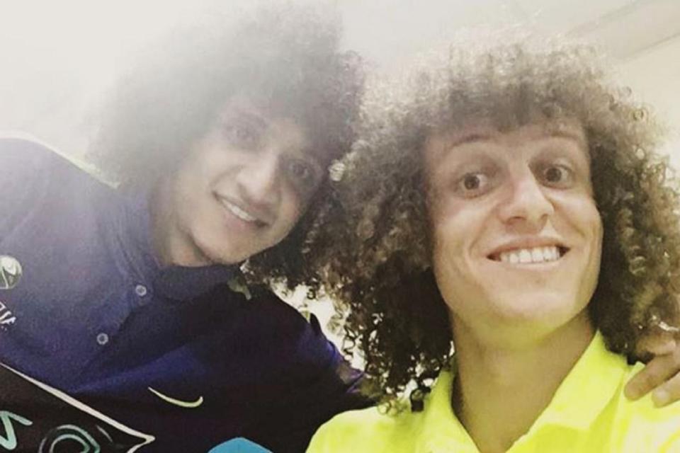 David Luiz was all smiles during a 5-a-side tournament with lookalikes