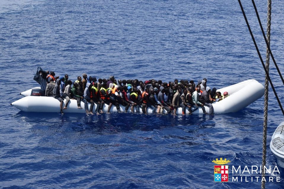  The Italian navy believes Libyan people smugglers took advantage of the good weather to launch migrant boats