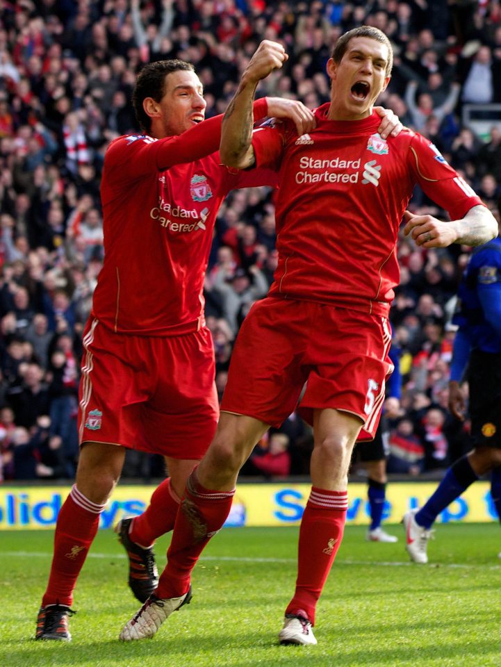  Goal...central defender Agger scored 14 times in his eight years with Liverpool