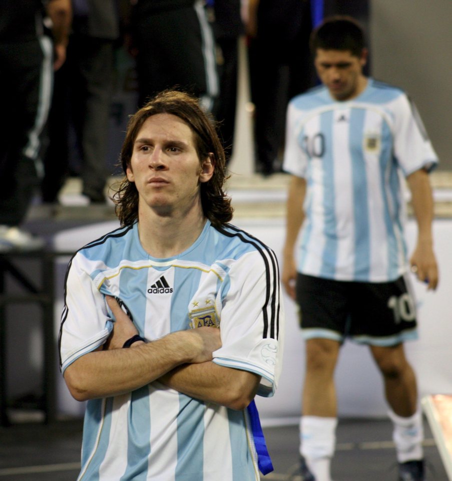 Lionel Messi had an international debut to forget - he lasted just 44 seconds on the field