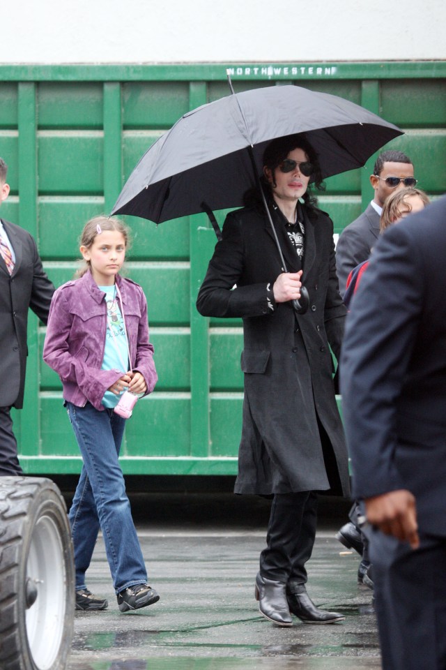 Paris with her father Michael taken a few months before he died