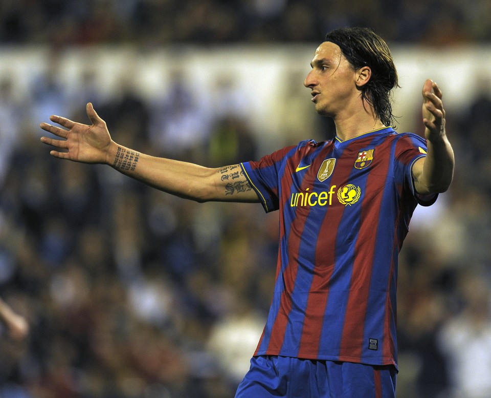  Zlatan Ibrahimovic struggled during his season in Spain with Barcelona