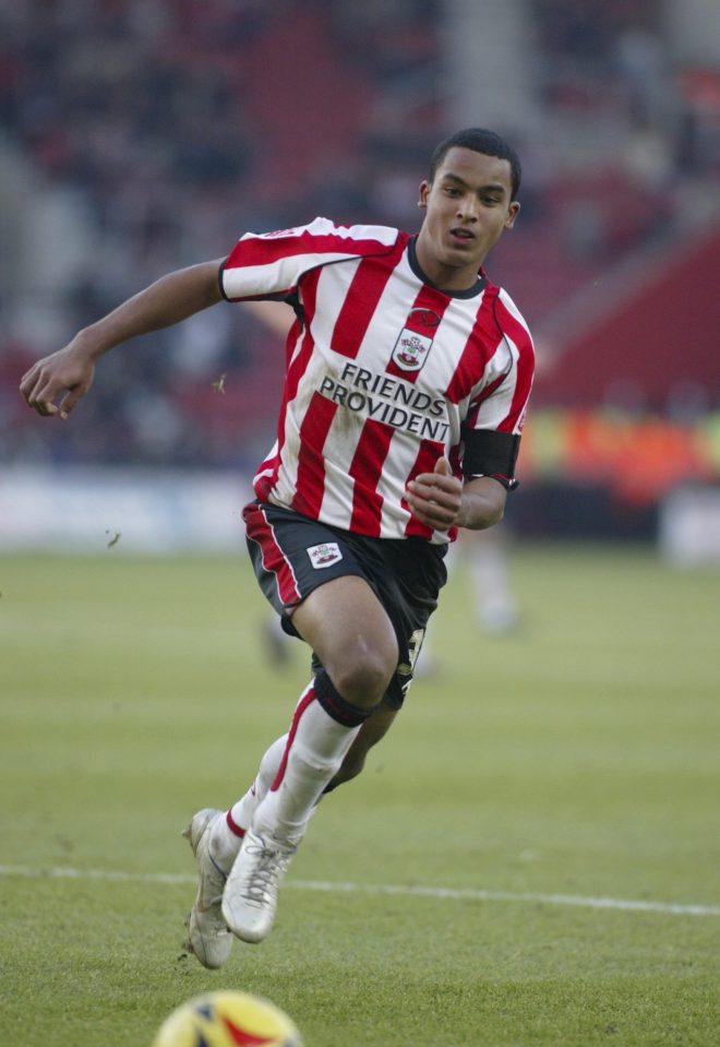  Theo Walcott in Saints colours as a 16-year-old in 2005