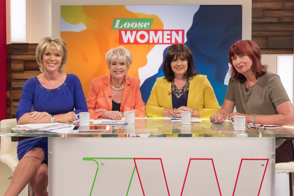  Janet Street-Porter with the Loose Women ladies on telly