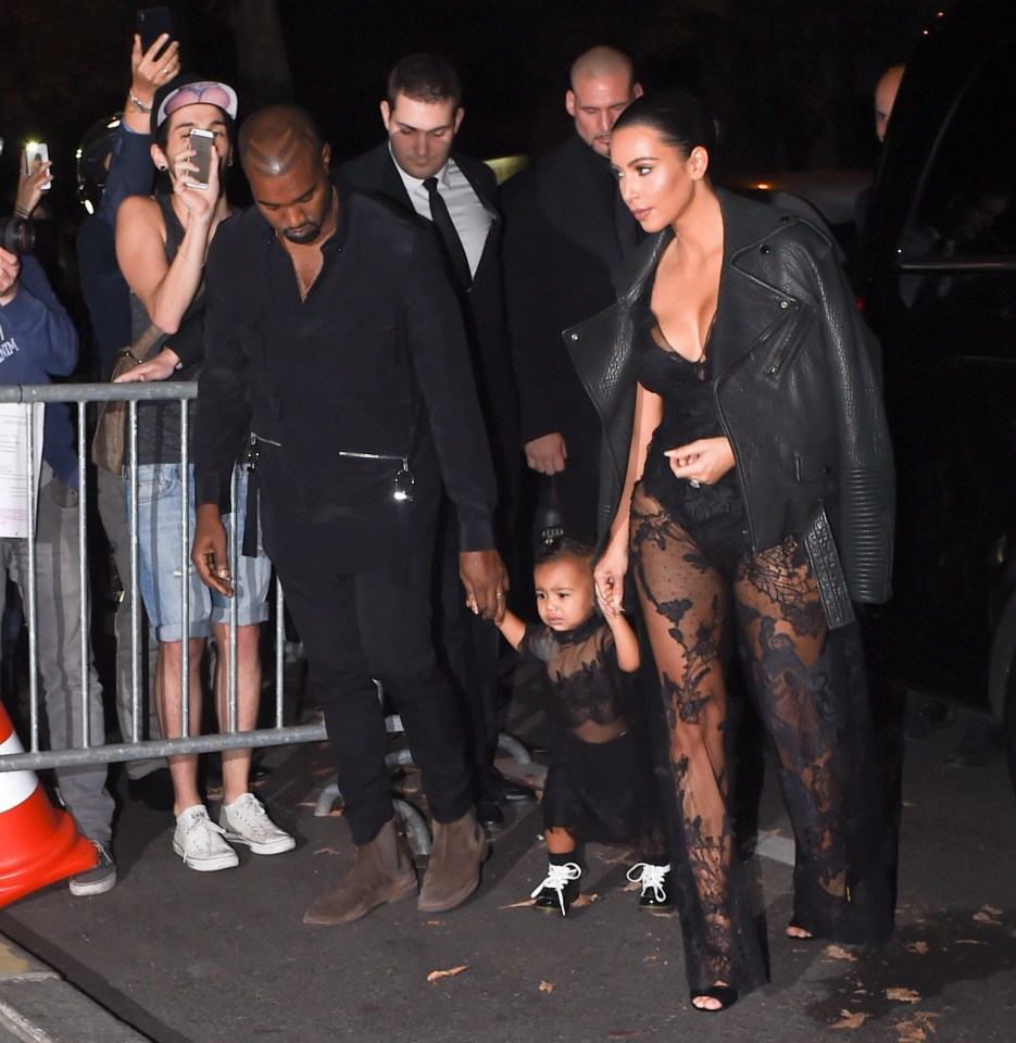  Kim and North look the part at Givenchy's fashion show in Paris, 2014