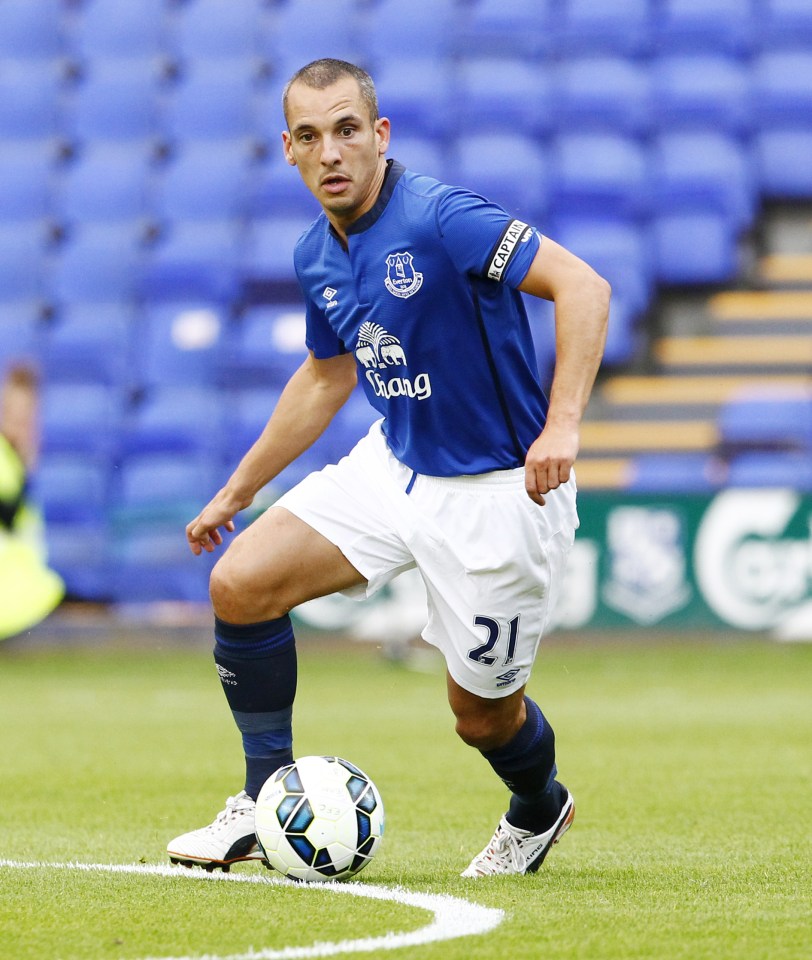  Long-serving Leon Osman was on Everton's released list