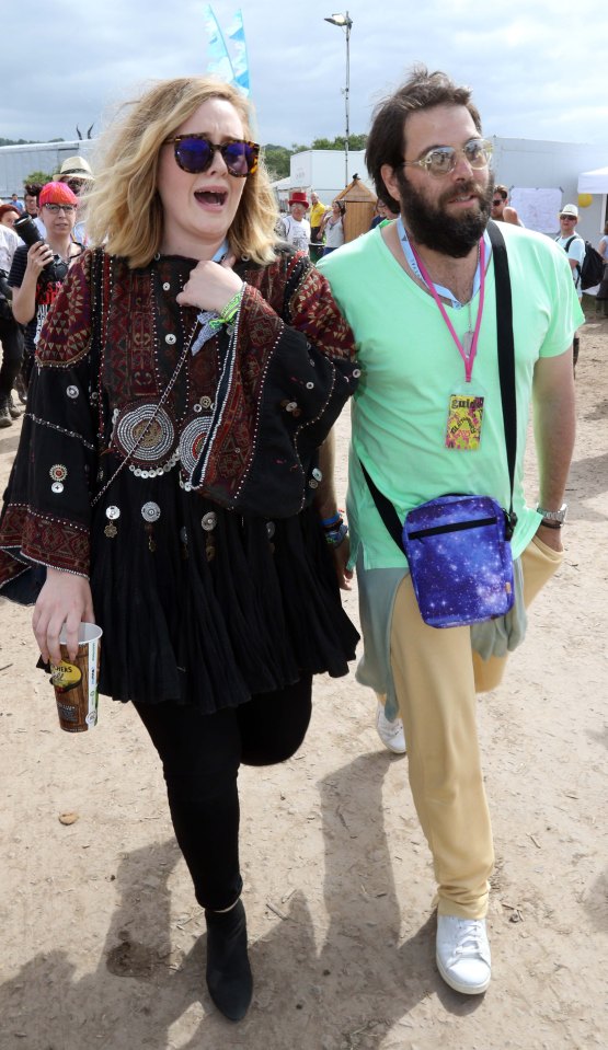  Adele headed to last year's Glastonbury with her hubby Simon