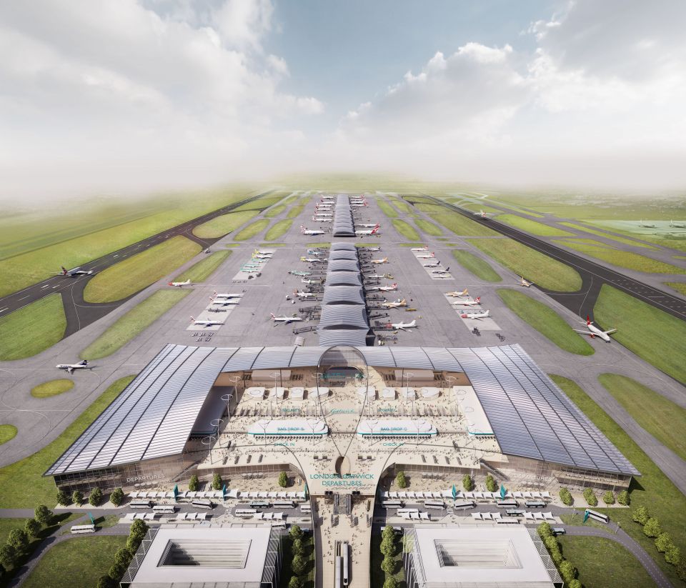  Artist's impression of expansion at Gatwick airport