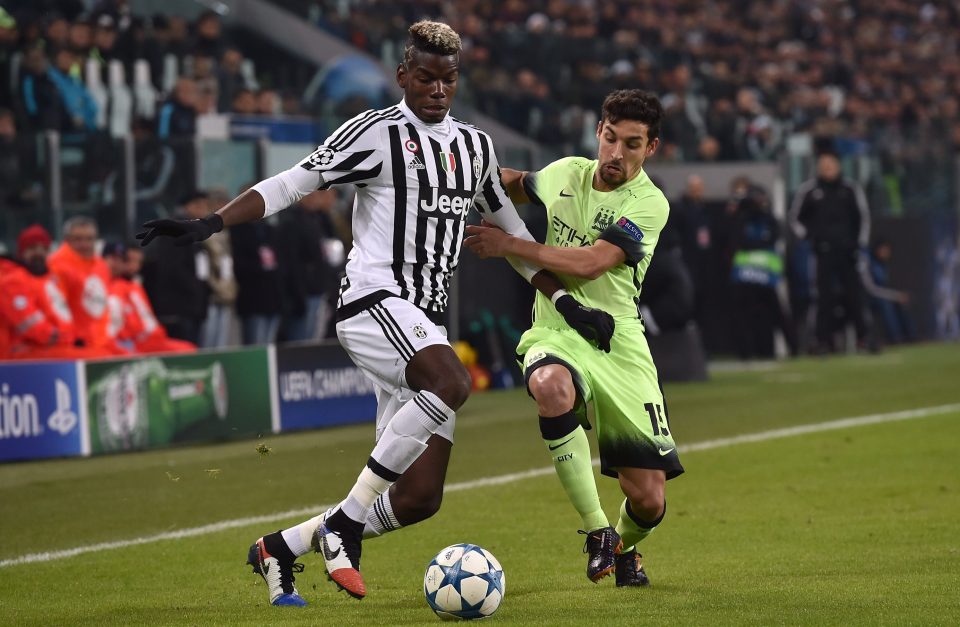  Paul Pogba in action for Juventus during a Champions League tie against Man City