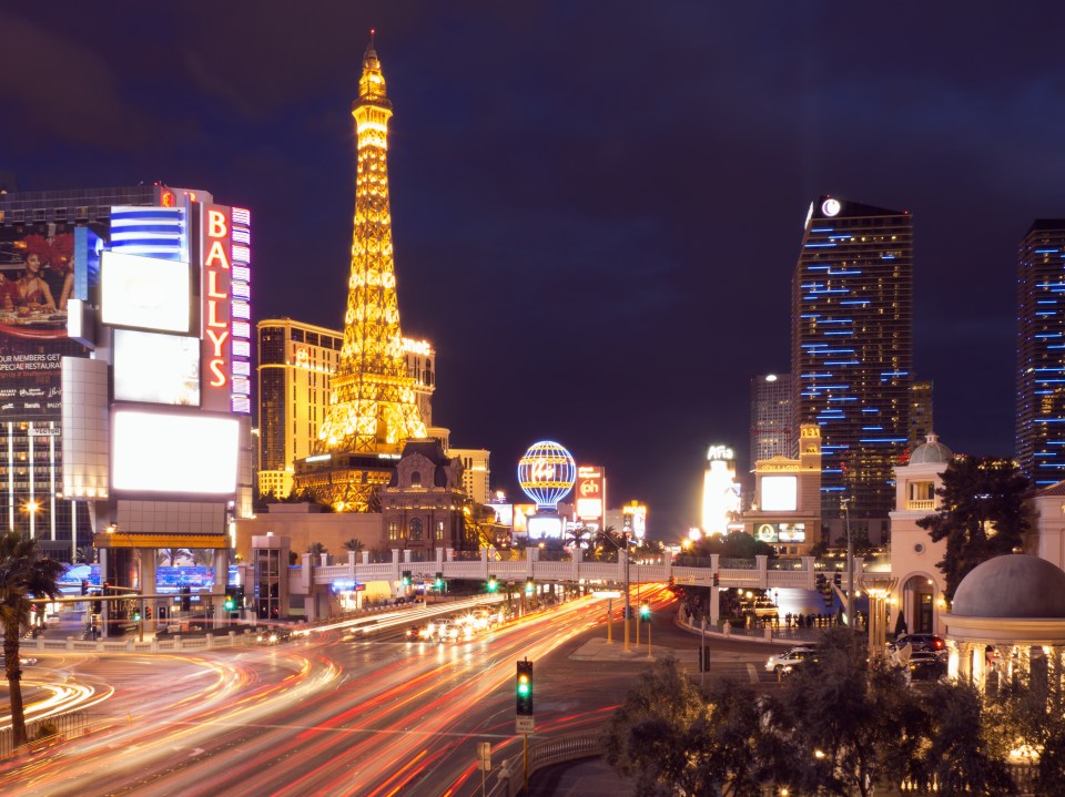  Terror ... the chilling video also featured Las Vegas Strip at night