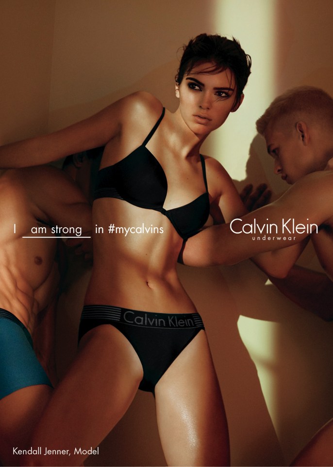  The day job . . . Kendall starred in the 2016 Calvin Klein lingerie campaign