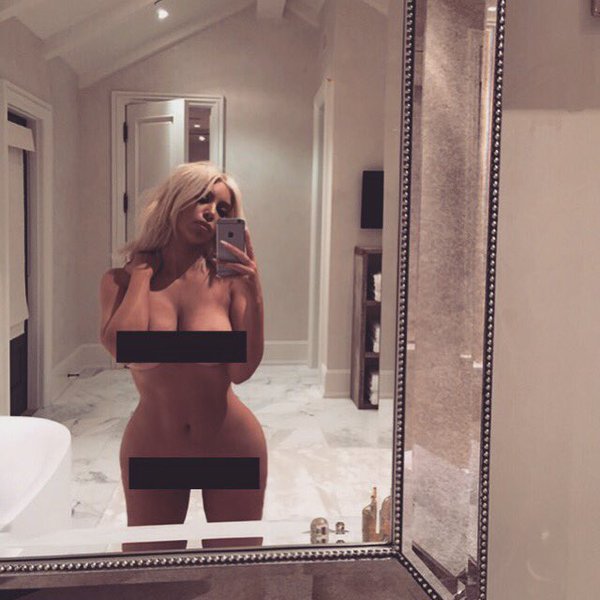  Kim Kardashian infamously stripped for this Instagram snap earlier this year which heavily divided opinion on the internet