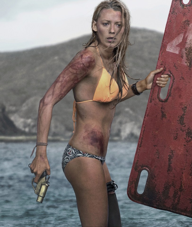 Action girl Blake had a body double to help with the surfing scenes 