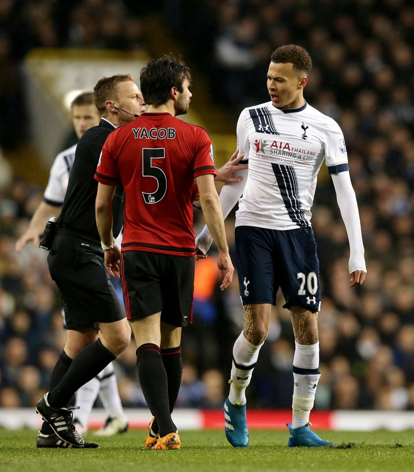  Dele Alli found himself in hot water after clashing with Claudio Yacob