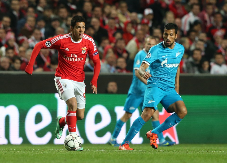  Ezequiel Garay in action for Zenit St Petersburg against former club, Benfica