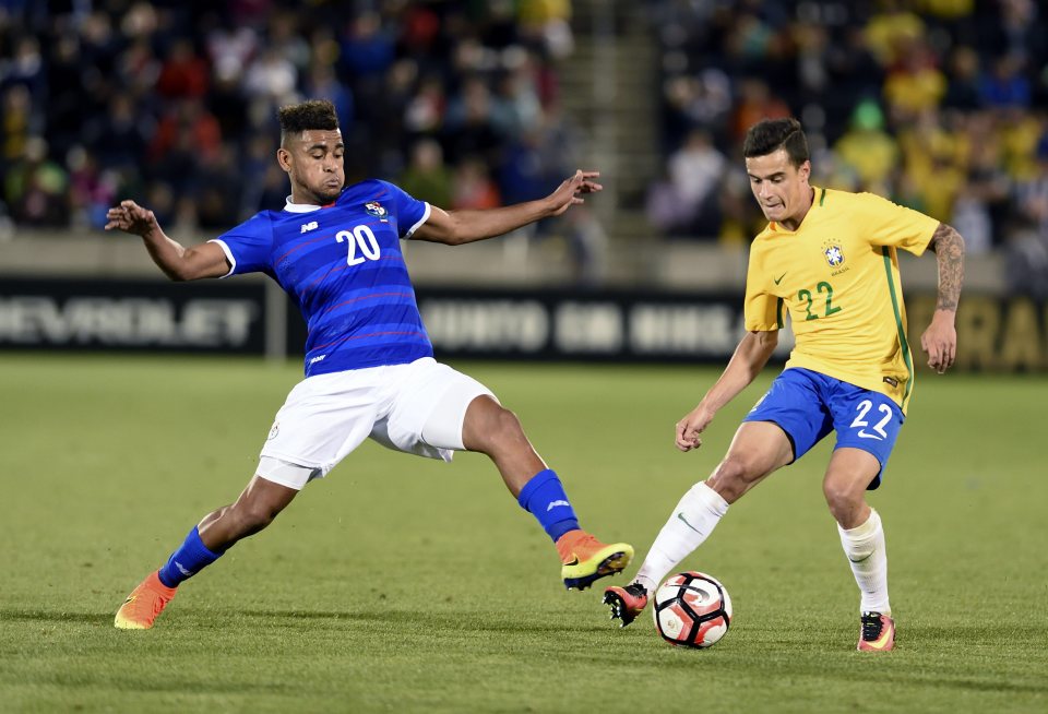 Philippe Coutinho in action for Brazil against Panama in Copa America build-up