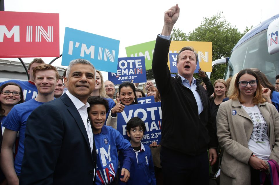 Sadiq Khan and David Cameron