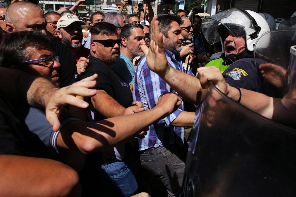  Collapse ... Riots in Greece, which has crumbled under the EU's watch