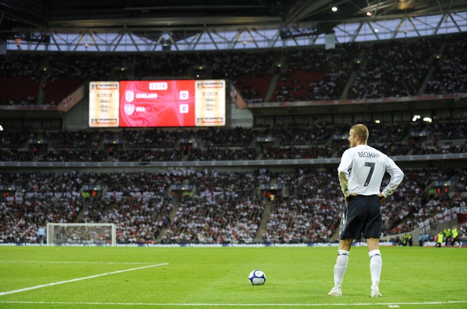 David Beckham sets up a John Terry header in a routine 2-0 win against the USA in 2008