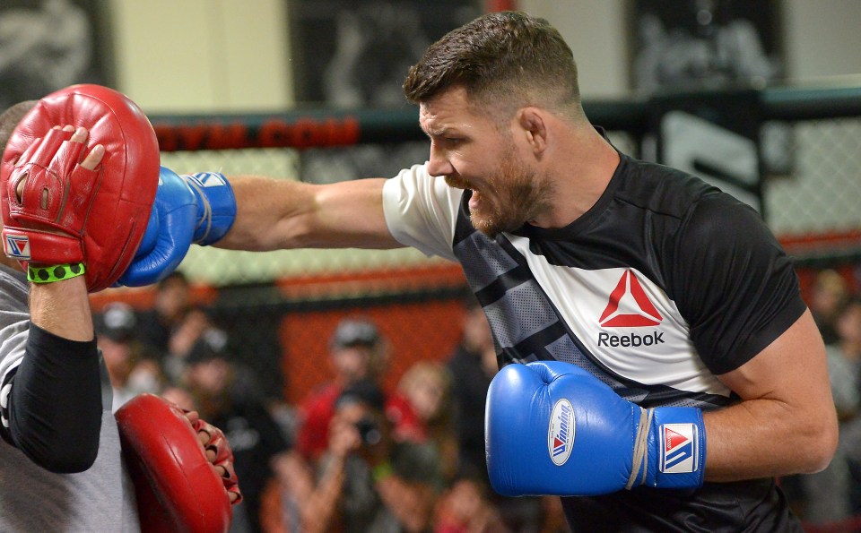  Fine fettle: Bisping looked in great shape during the UFC 199 open workouts