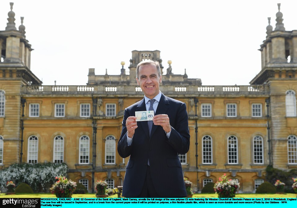 Mark Carney Unveils New Polymer Five Pound Note