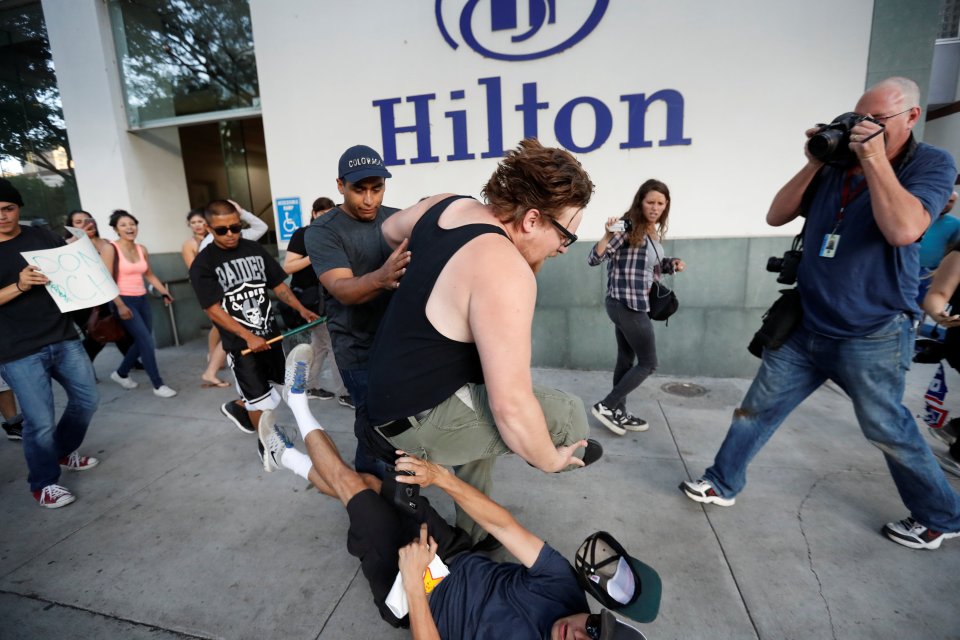  Brawls broke out in the middle of the street in San Jose