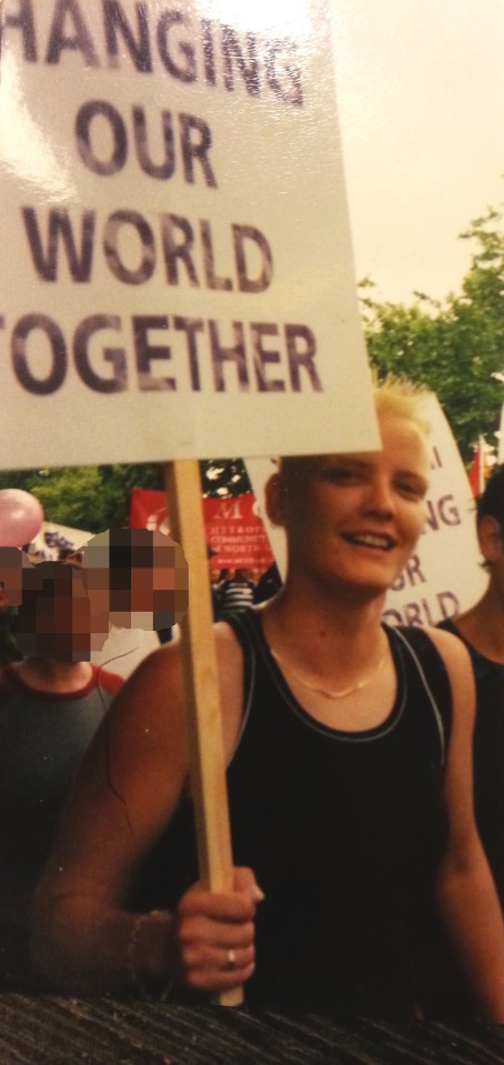  Jay, an LGBT youth volunteer, on his first pride march