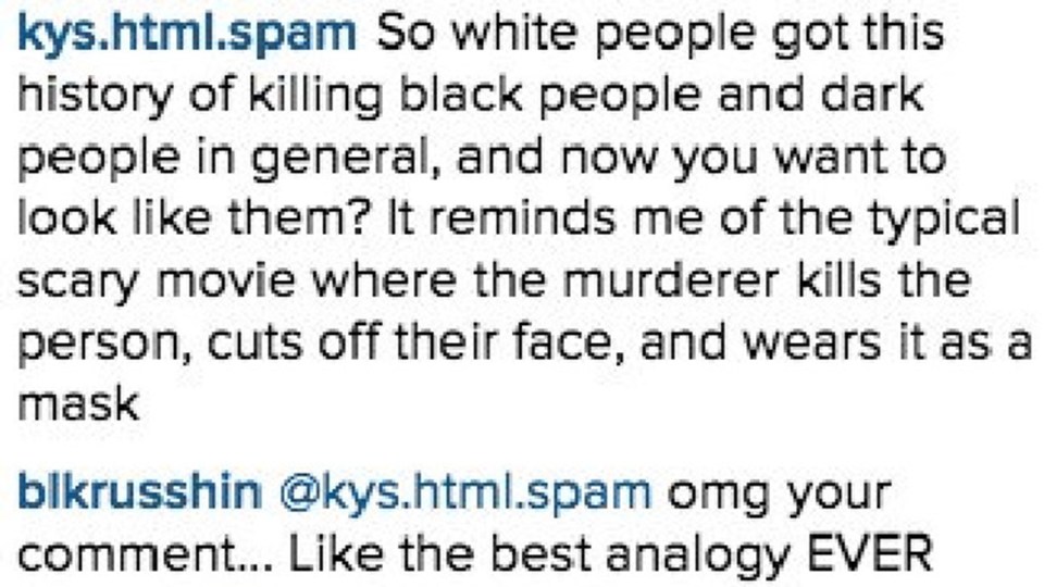  Some of the comments left on their deleted Instagram posts