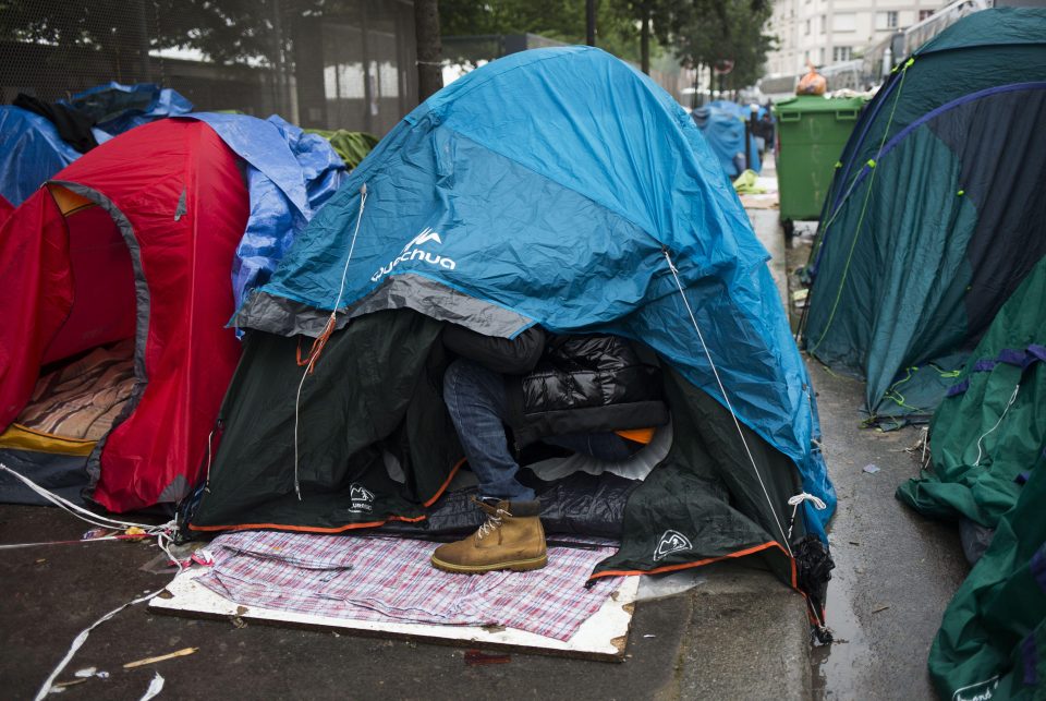  The squalid conditions of the shanty town were revealed as police made their way into the gardens