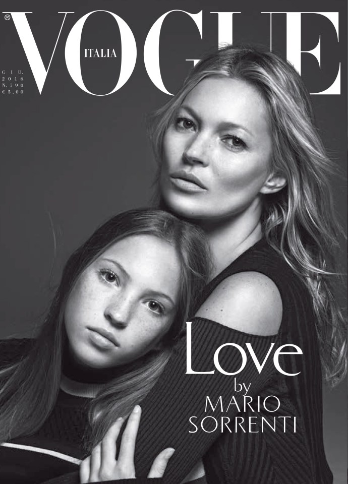  Kate recently posed for Vogue Italia with her 13-year-old daughter Lila