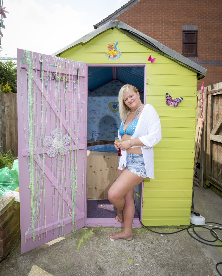  She spent £800 to get the hot tub fitted in her shed