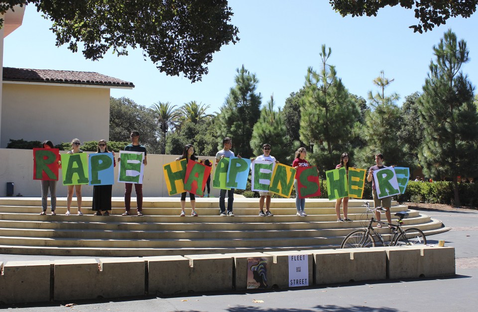  Students protested on campus after Turner sexually assaulted the woman on the University campus