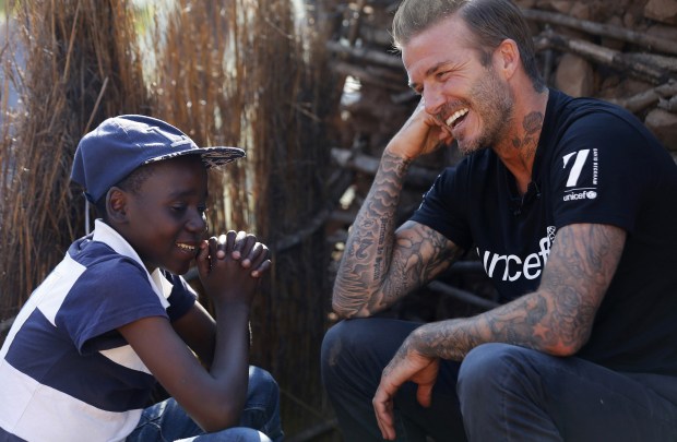 David Beckham visited Swaziland in his role for UNICEF