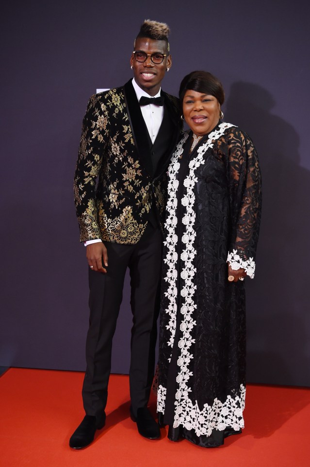 Paul Pogba attends the Ballon d''Or 2015 with his mother