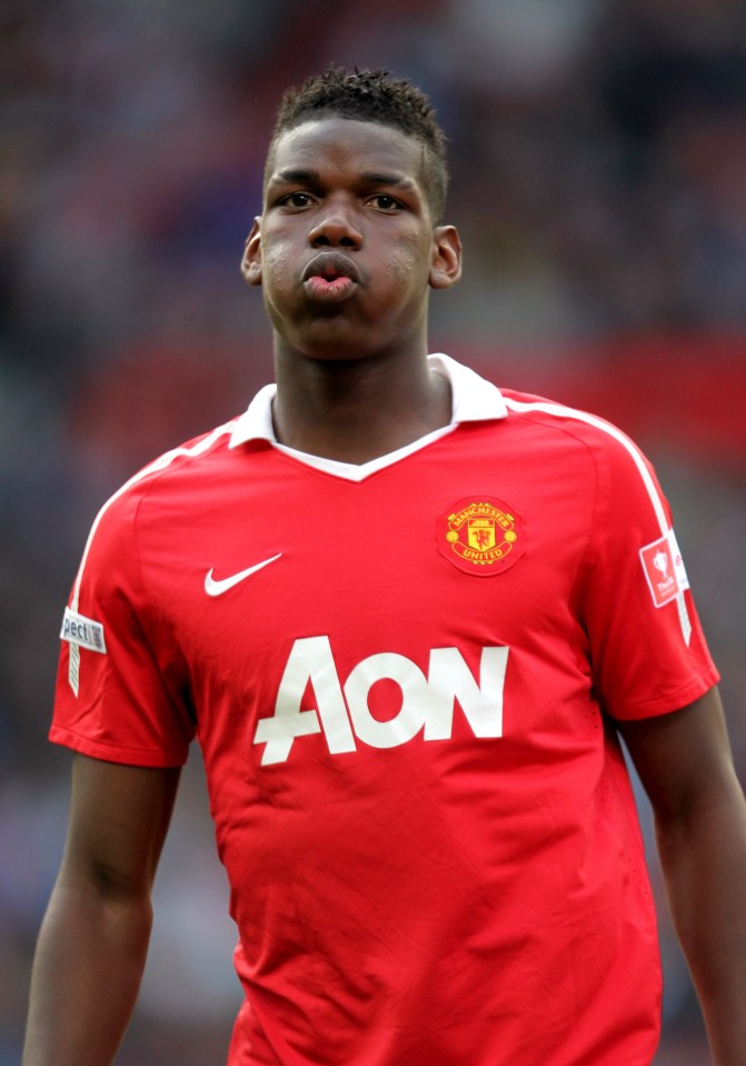 Paul Pogba made a total of seven first-team appearances for United