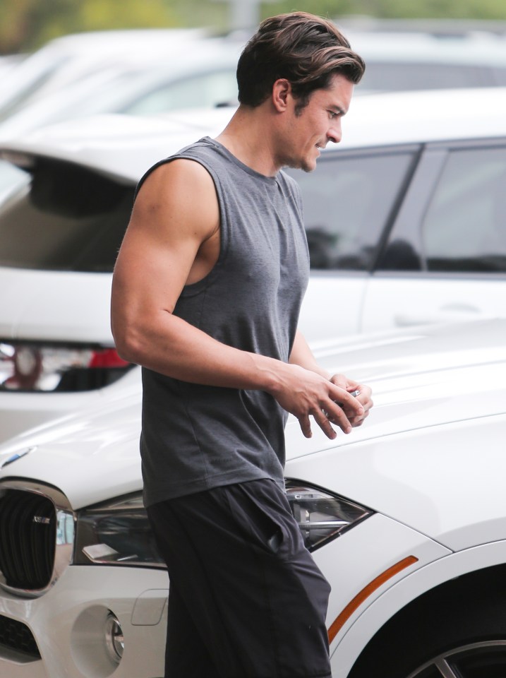  The movie star looked beyond pumped as he finished training