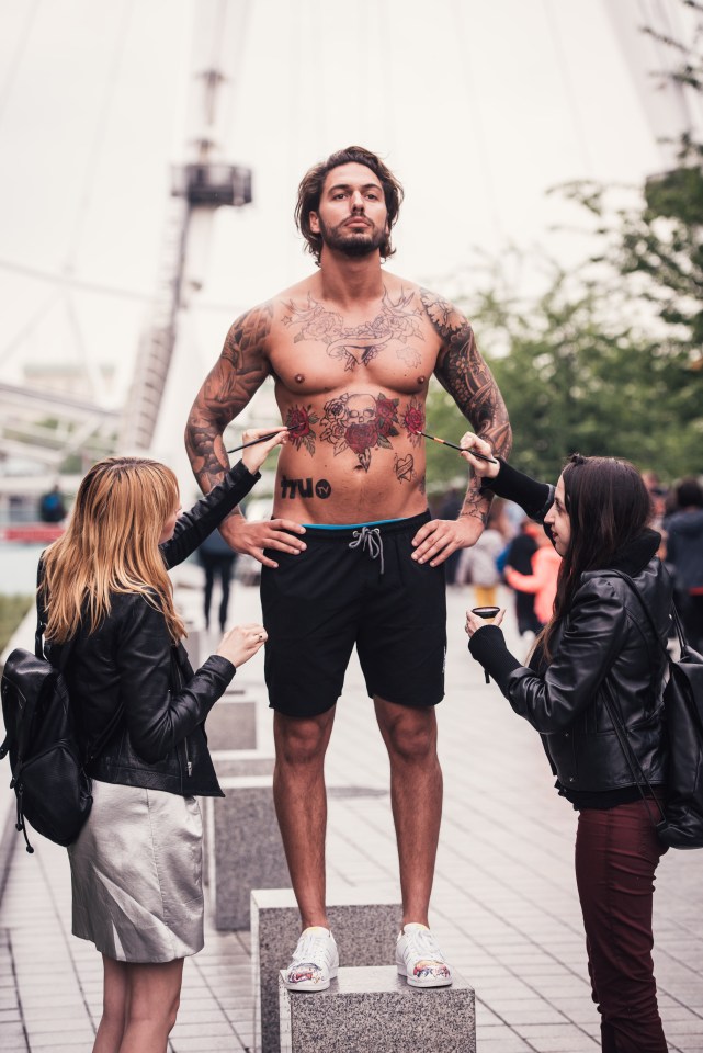 Tru TV tattoo Mario Falcone by numbers, South Bank, London, Britain - 08 Jun 2016