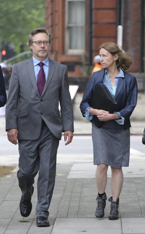  John Letts, 55, and wife Sally Lane, 54, outside court today