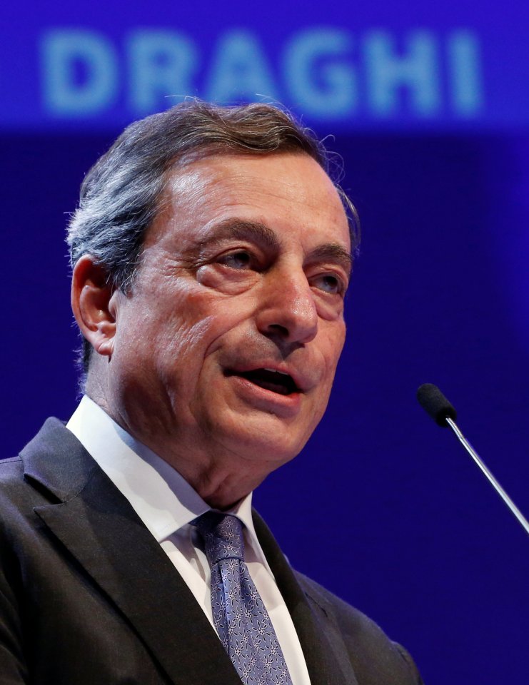 European Central Bank boss, Mario Draghi, will meet finance chiefs in Frankfurt on the day of Britain's vote