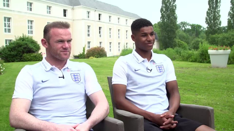  Manchester United and England duo Wayne Rooney and Marcus Rashford have had their say ahead of the Three Lions' Euro 2016 curtain-raiser against Russia