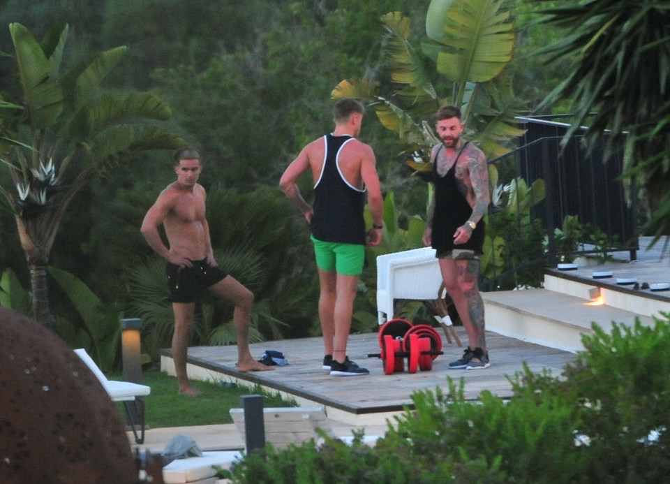  The lads of Geordie Shore decided to sweat out their hangover with a workout