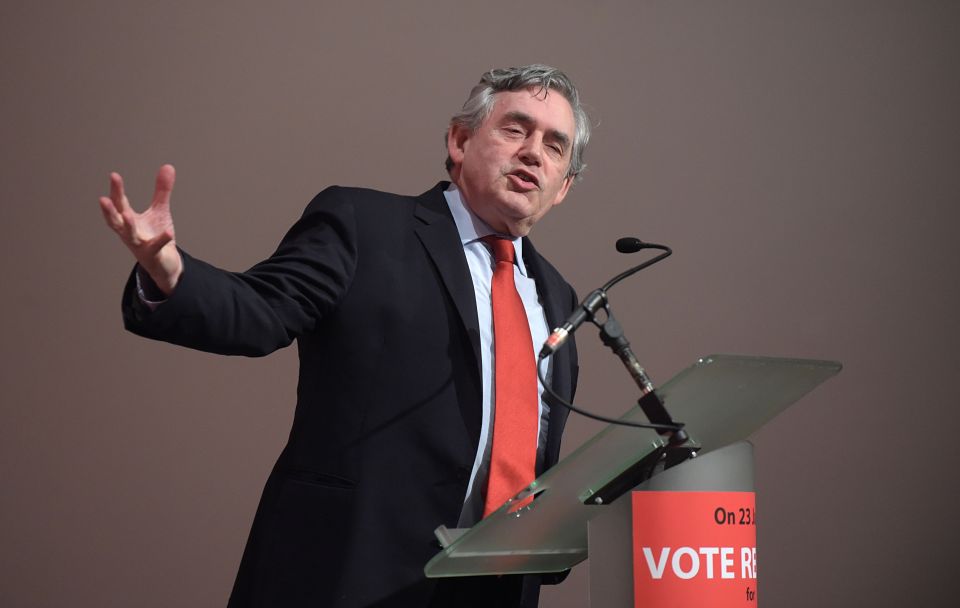  Former Prime Minister Gordon Brown is leading the charge by Labour to try and swing the EU referendum