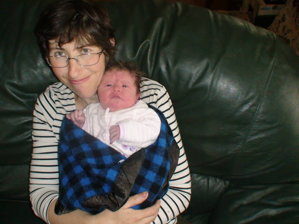  Emily Saunders pictured as a baby with her mum Sandra