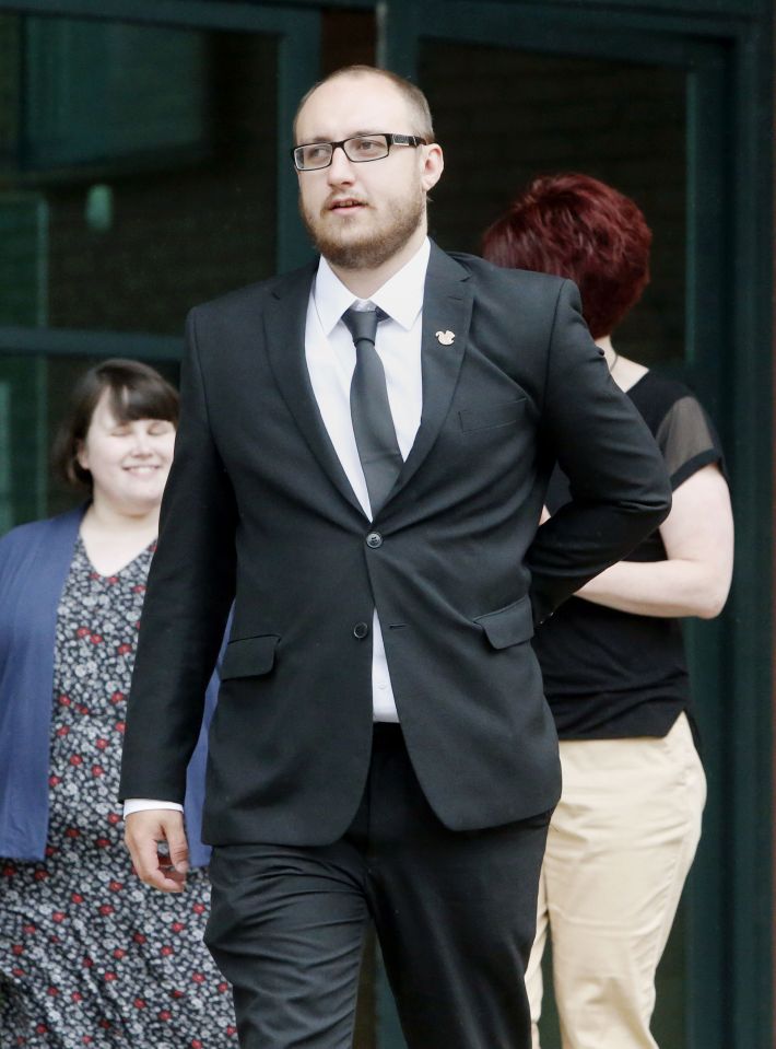  Devastated ... David Shaw, zoo keeper Sarah McClay's boyfriend, appears at court