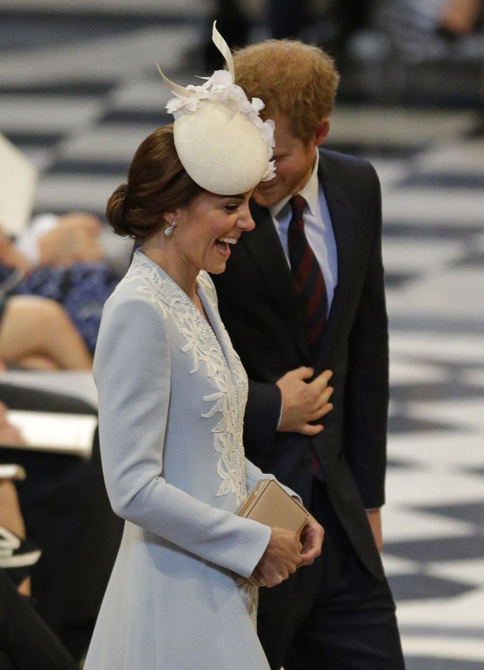  The Duchess of Cambridge shared a joke with Prince Harry as royal family celebrated with the Queen