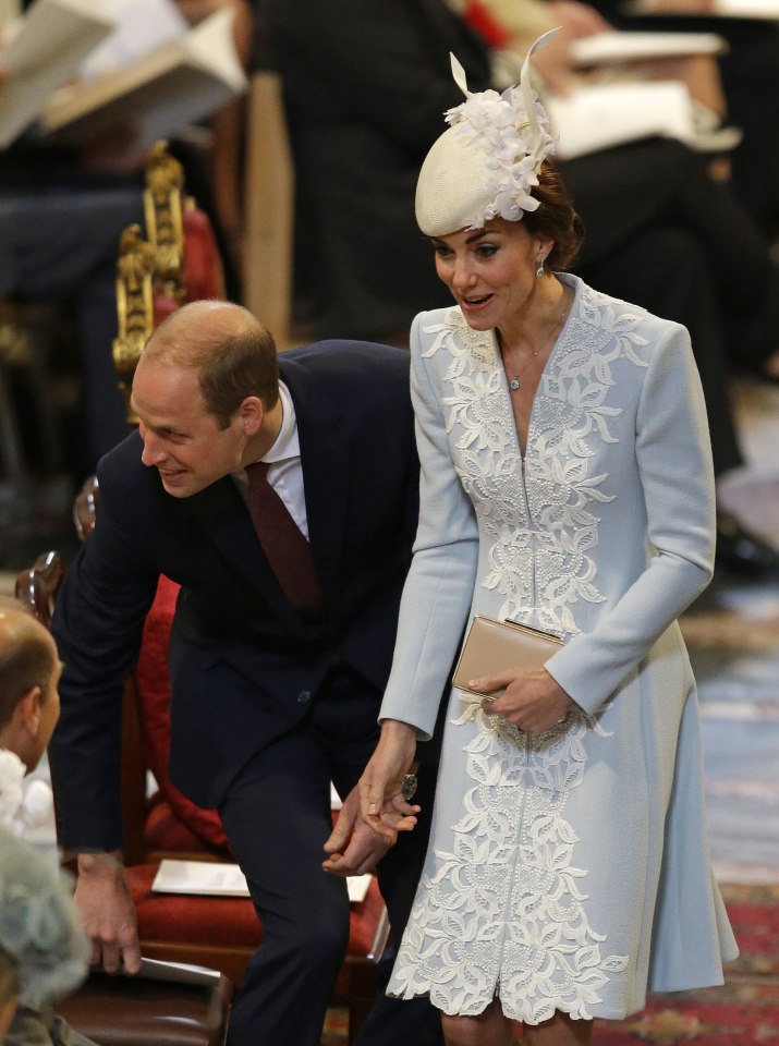  Prince William and wife Kate were part of a congregation of more than 2,000 who gathered to celebrate with the Queen