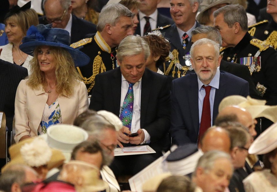  The Labour leader joined leading figures from the worlds of politics and religion for the Queens 90th birthday service