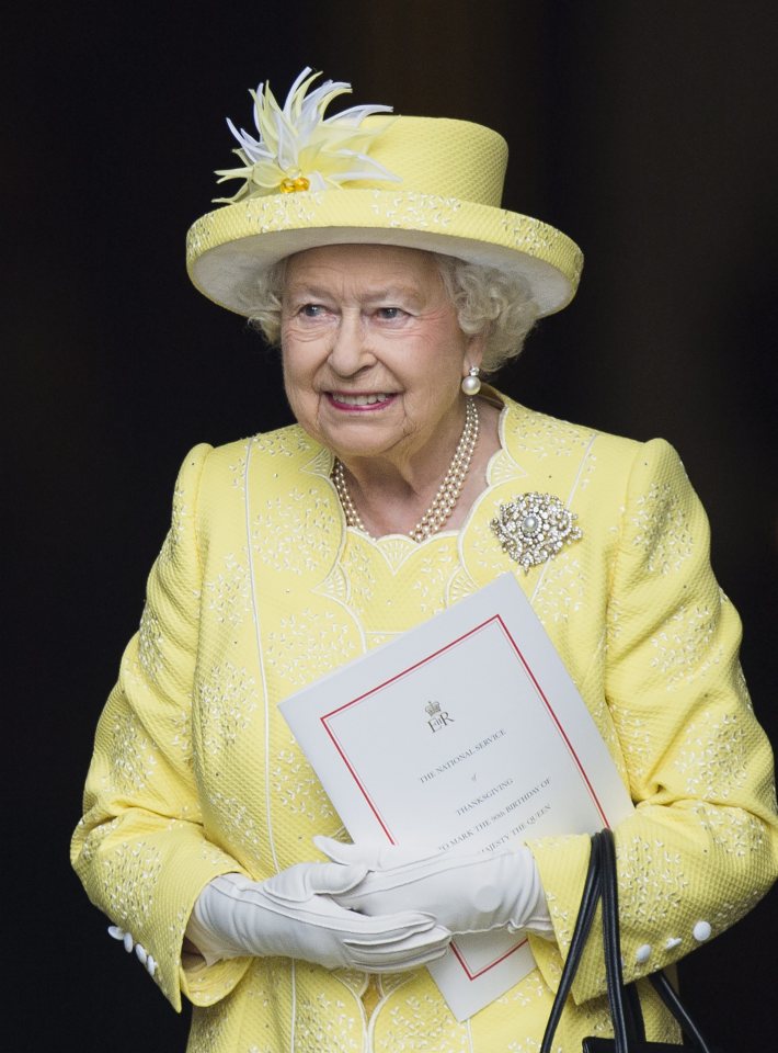  The Queen arriving at the special service at St Paul's to mark her 90th birthday