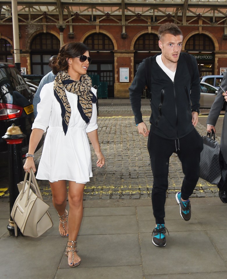  Vardy and his wife Rebekah ahead of him scooping his FWA award in London